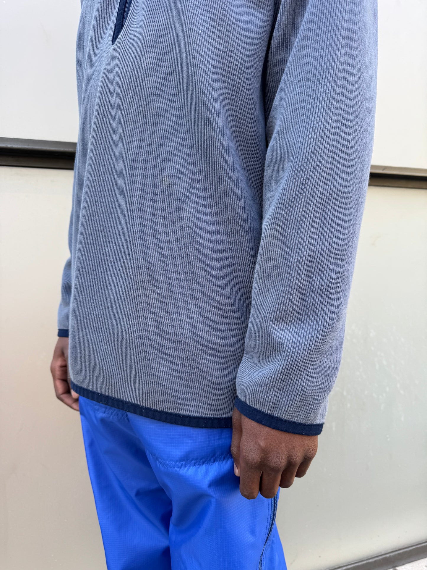 Early 2000’s Nike Ribbed Cotton 1/4 Zip Sweater