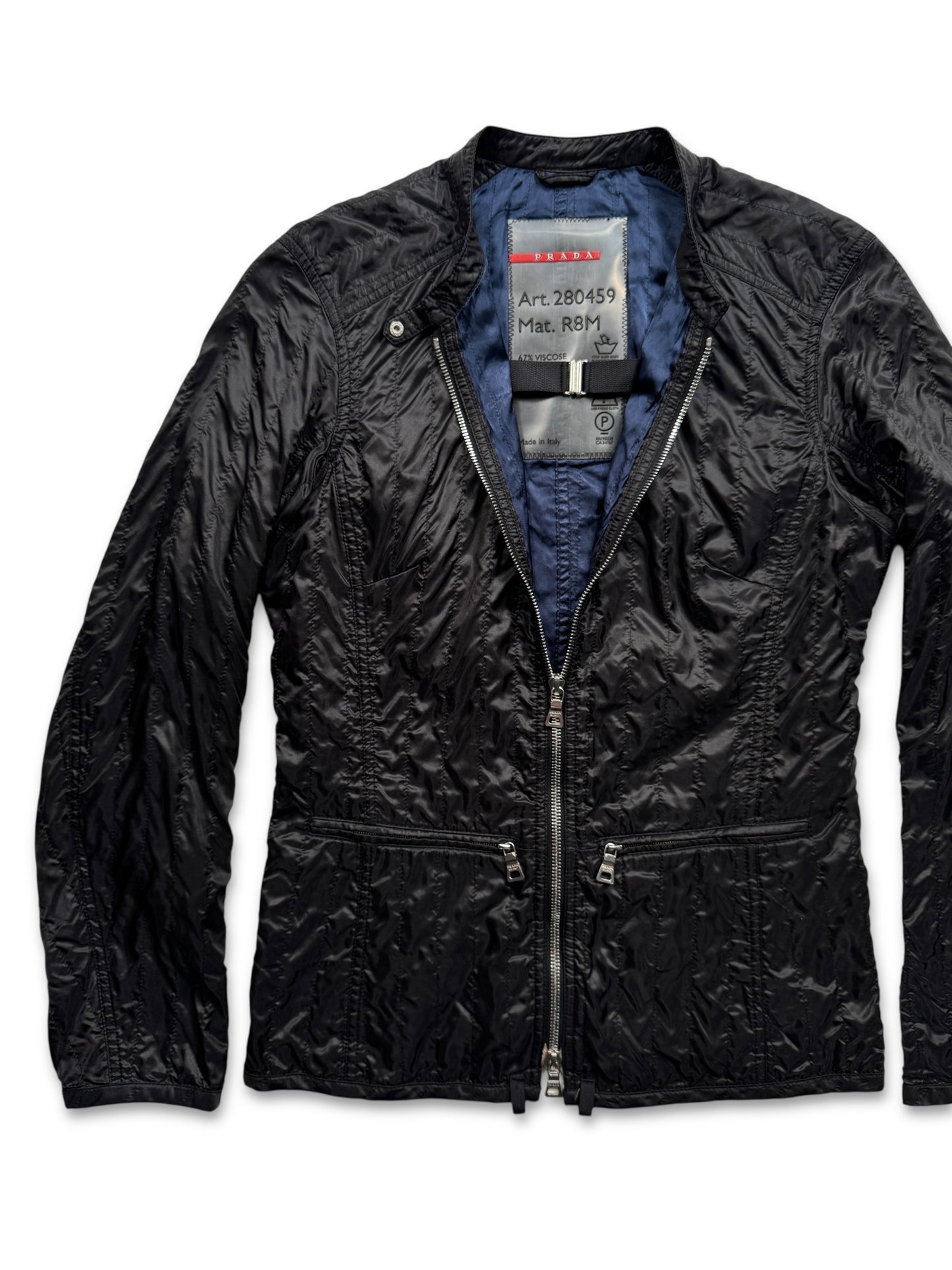 SS00’ Prada Sport Jet Black Lace Womens Jacket