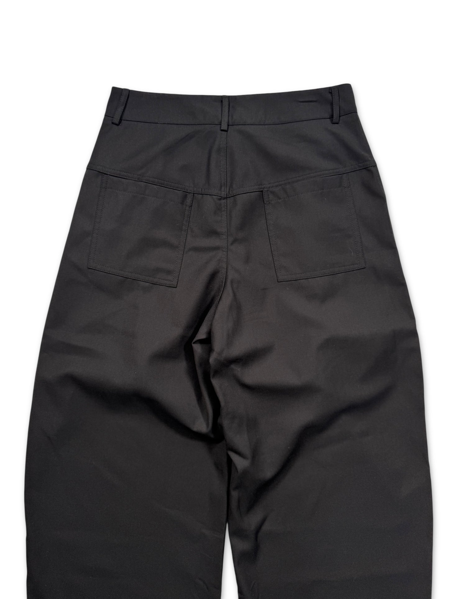 Unbranded Jet Black Pleated Pant