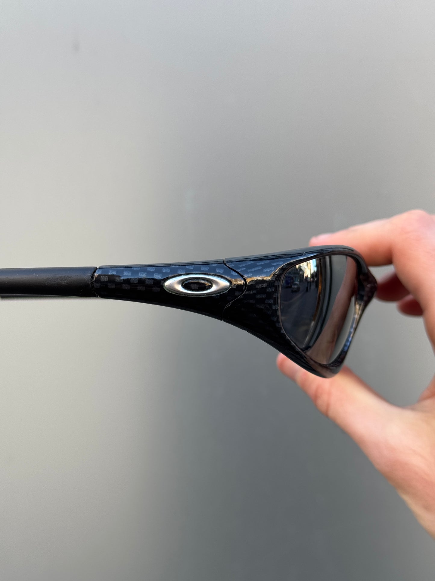1990’s Oakley Straight Jacket Jet Black Carbon Fibre Sunglasses