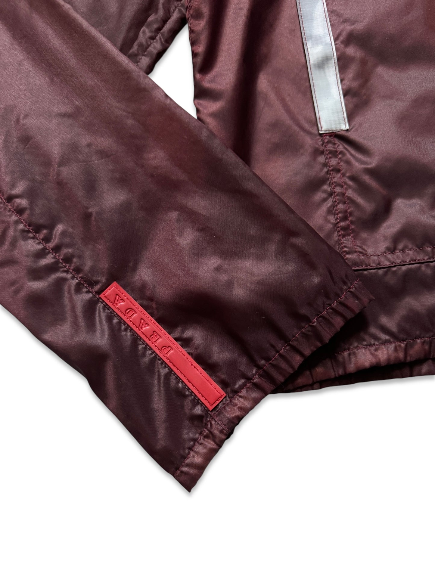 SS00’ Prada Sport 3M Burgundy Hooded Nylon Jacket