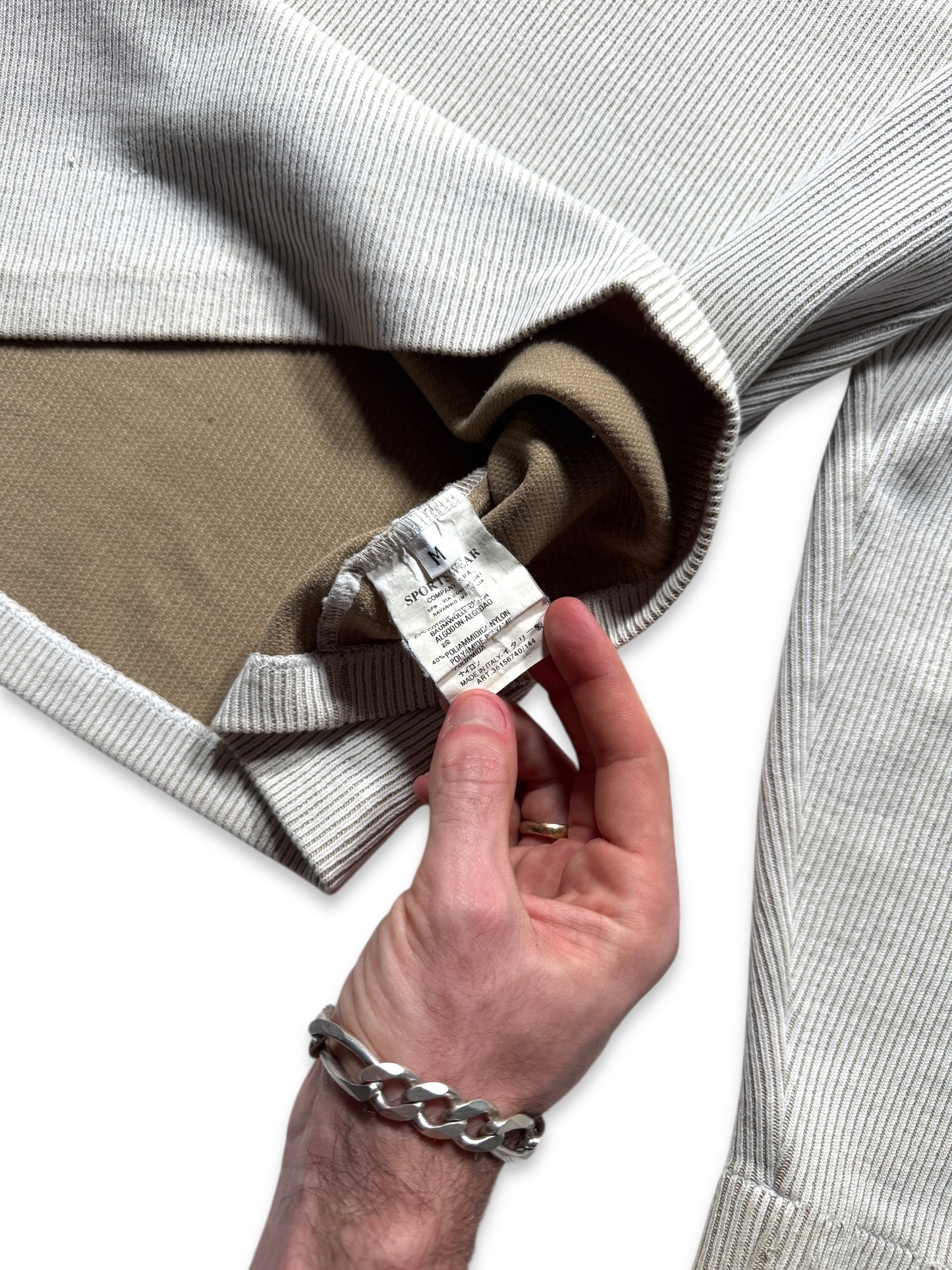 AW02’ Stone Island Ribbed Cotton 1/4 Zip