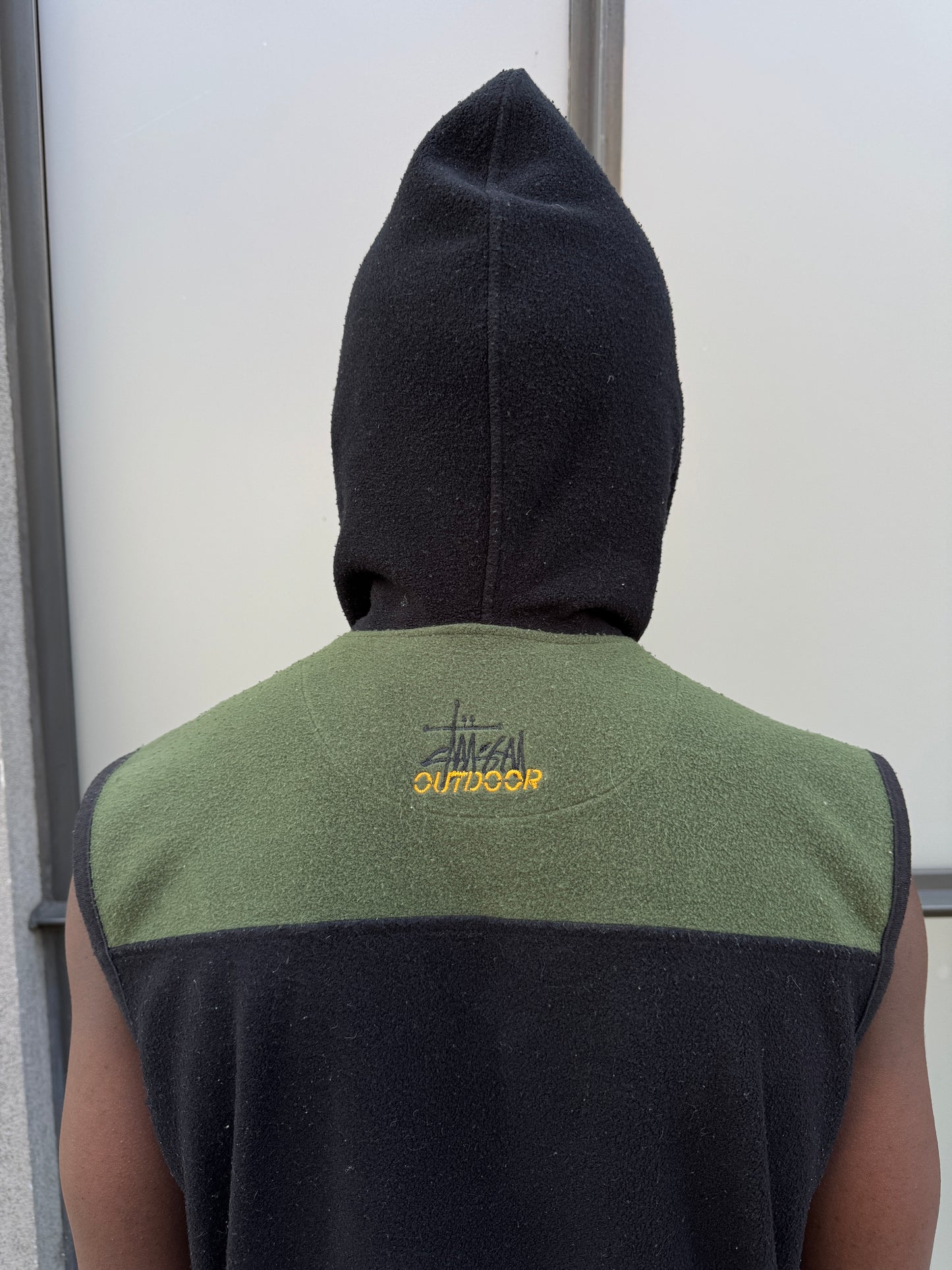 Early 2000's Stüssy Outdoor Black/Khaki Hooded Vest