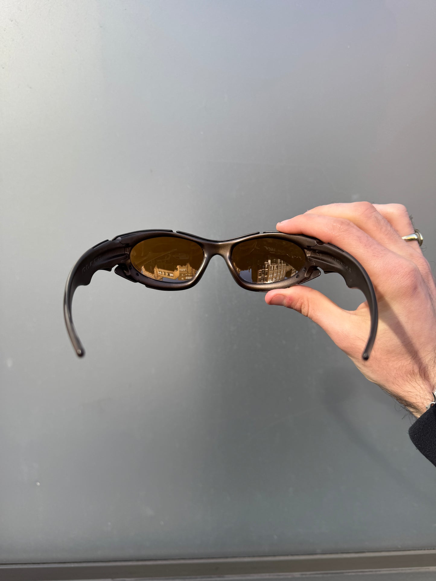 2003 Oakley Plate Bronze / Bronze Iridium Sunglasses