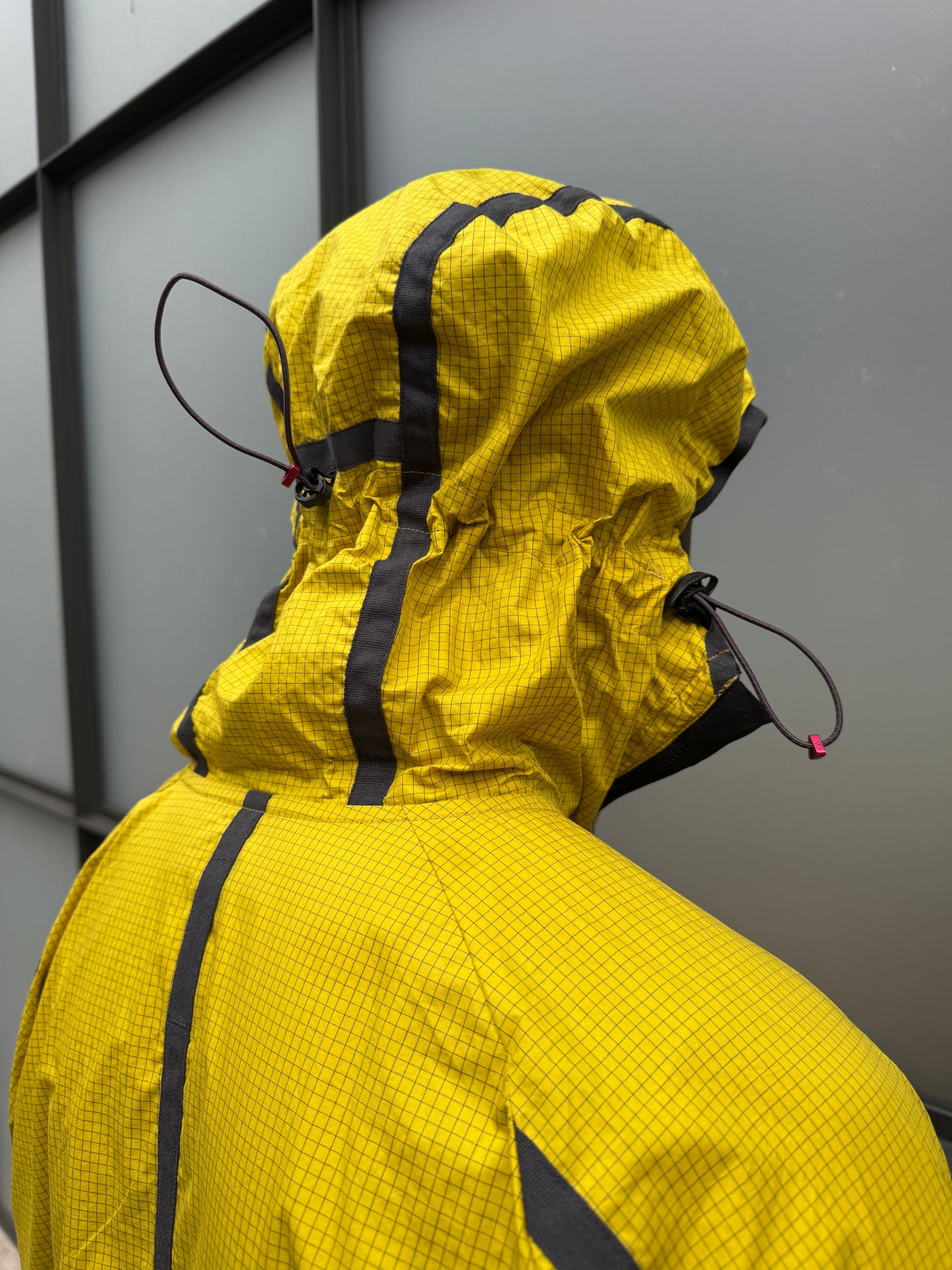 Klattermusen Bright Yellow Rip Stop Technical Asymmetric Zip Jacket