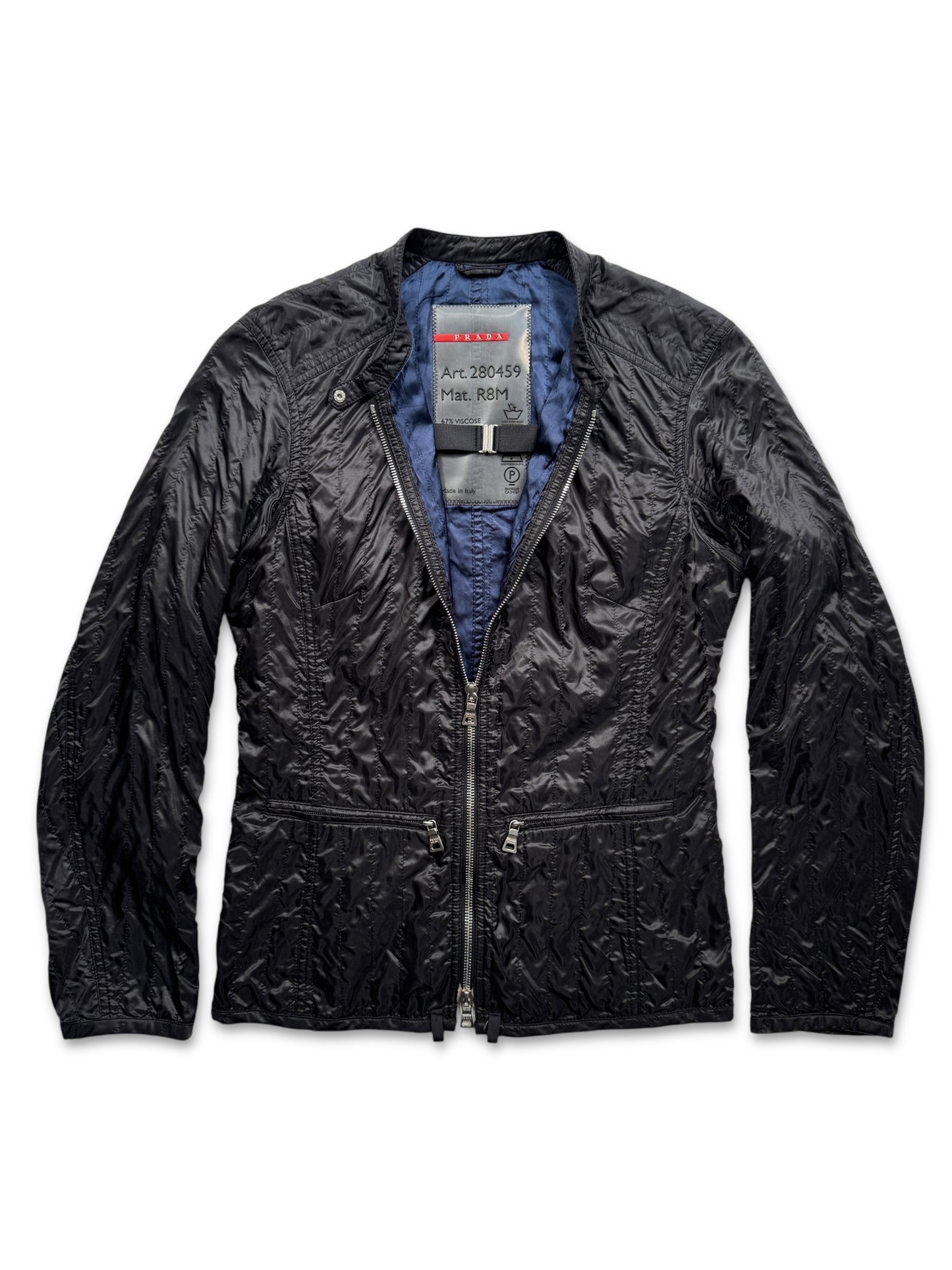 SS00’ Prada Sport Jet Black Lace Womens Jacket