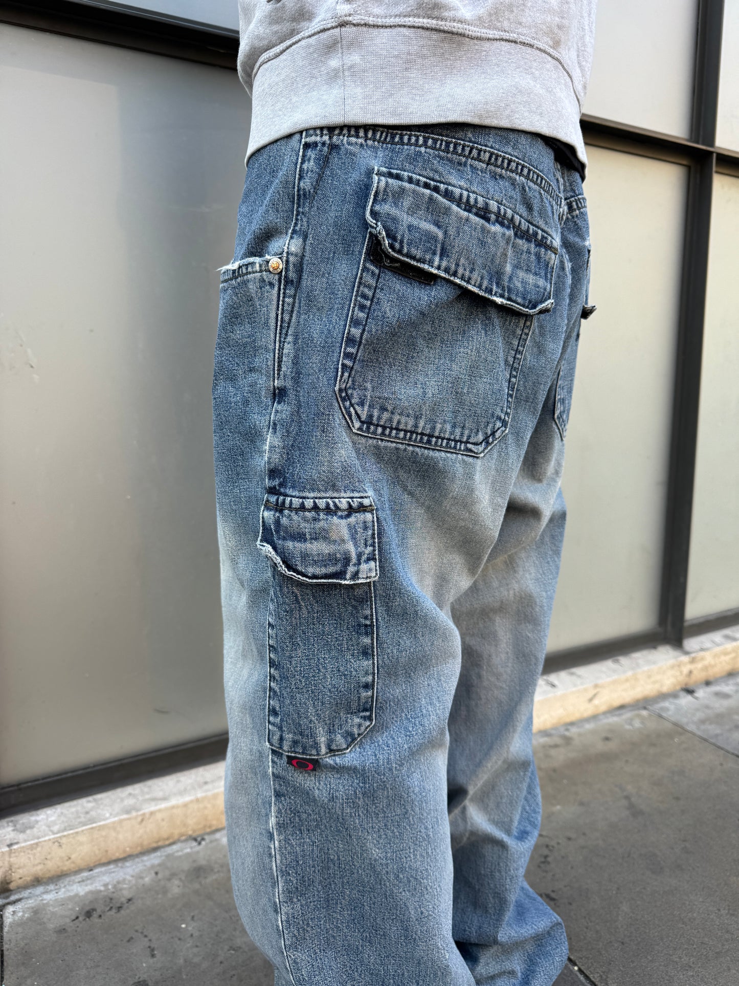 Early 2000’s Oakley Washed Blue Industrial Denim