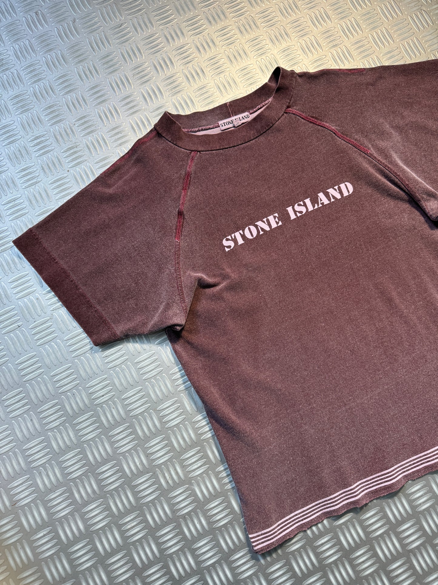 1980’s Stone Island Spellout Burgundy Tee