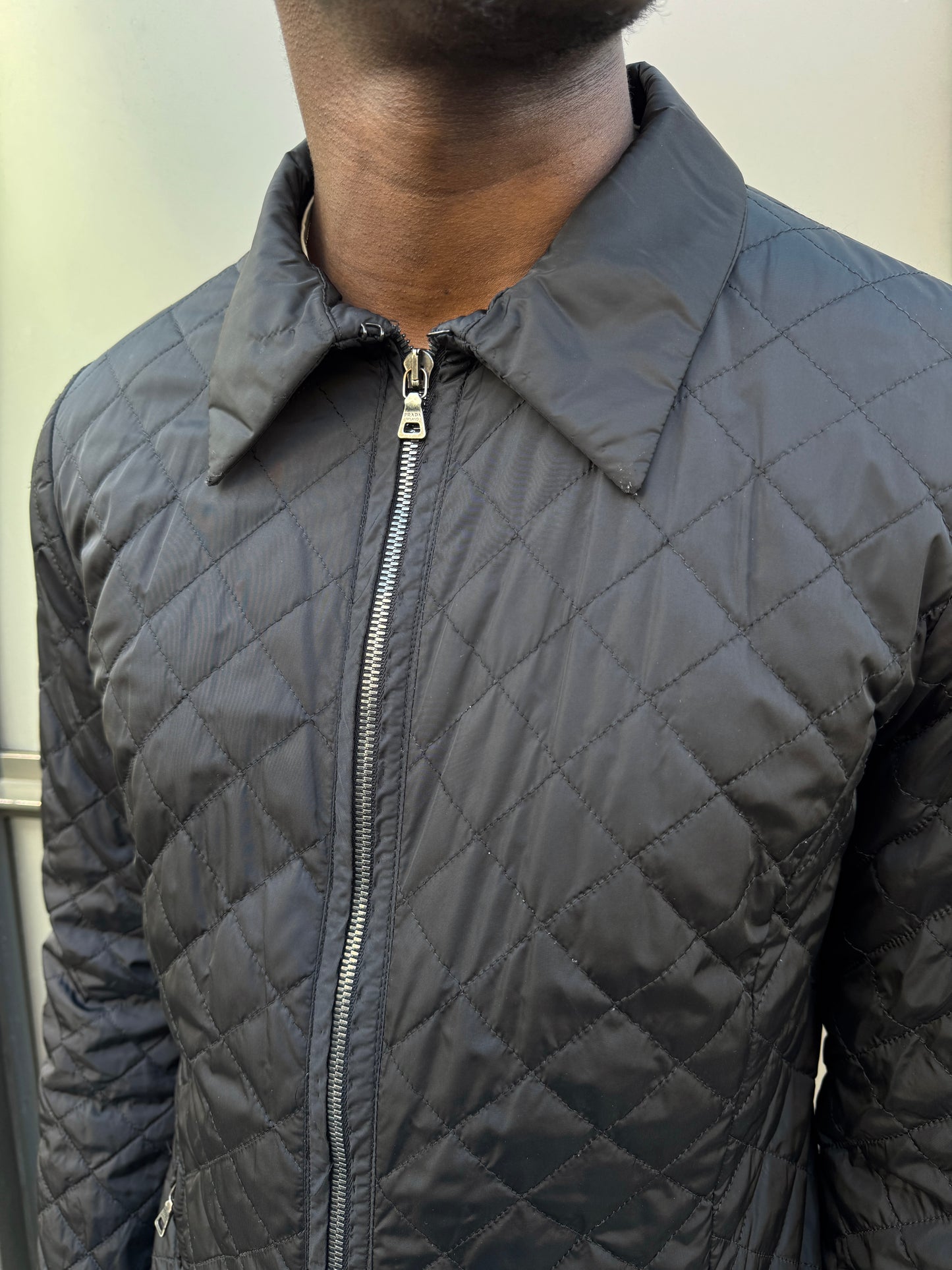 Early 2000’s Prada Jet Black Quilted Jacket
