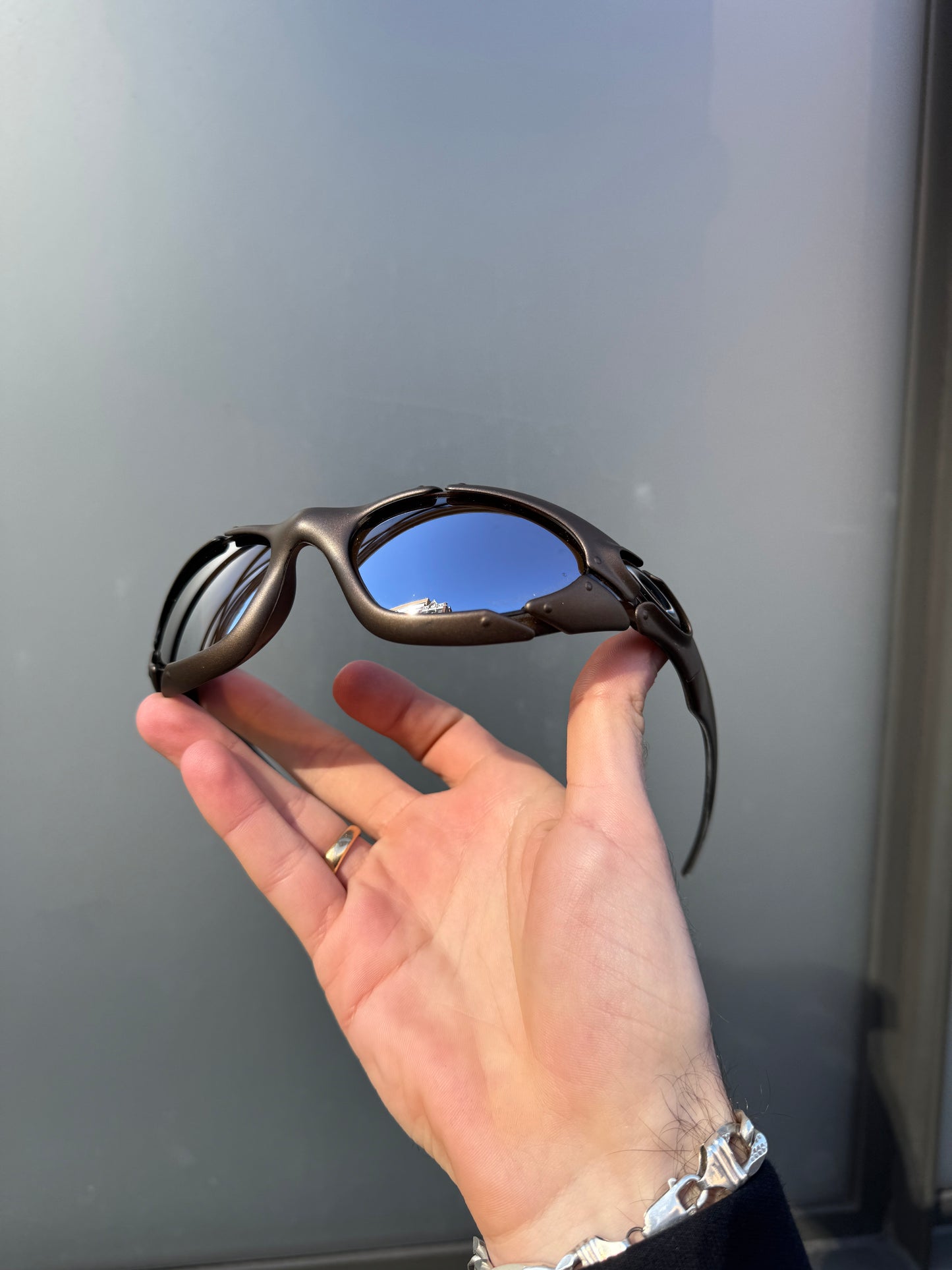 2003 Oakley Plate Bronze / Bronze Iridium Sunglasses