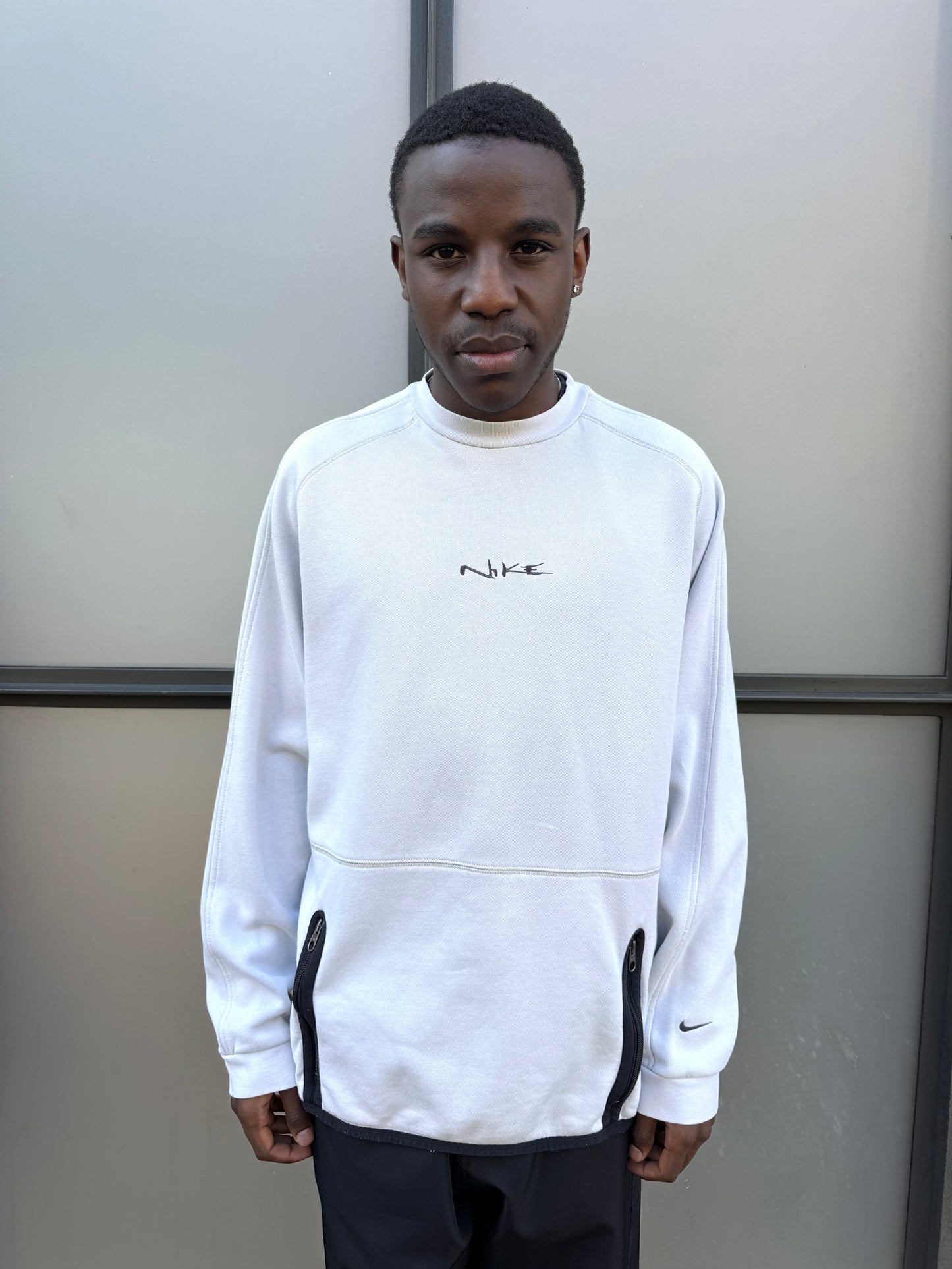 Early 2000’s Nike Spellout Stash Pocket Crewneck