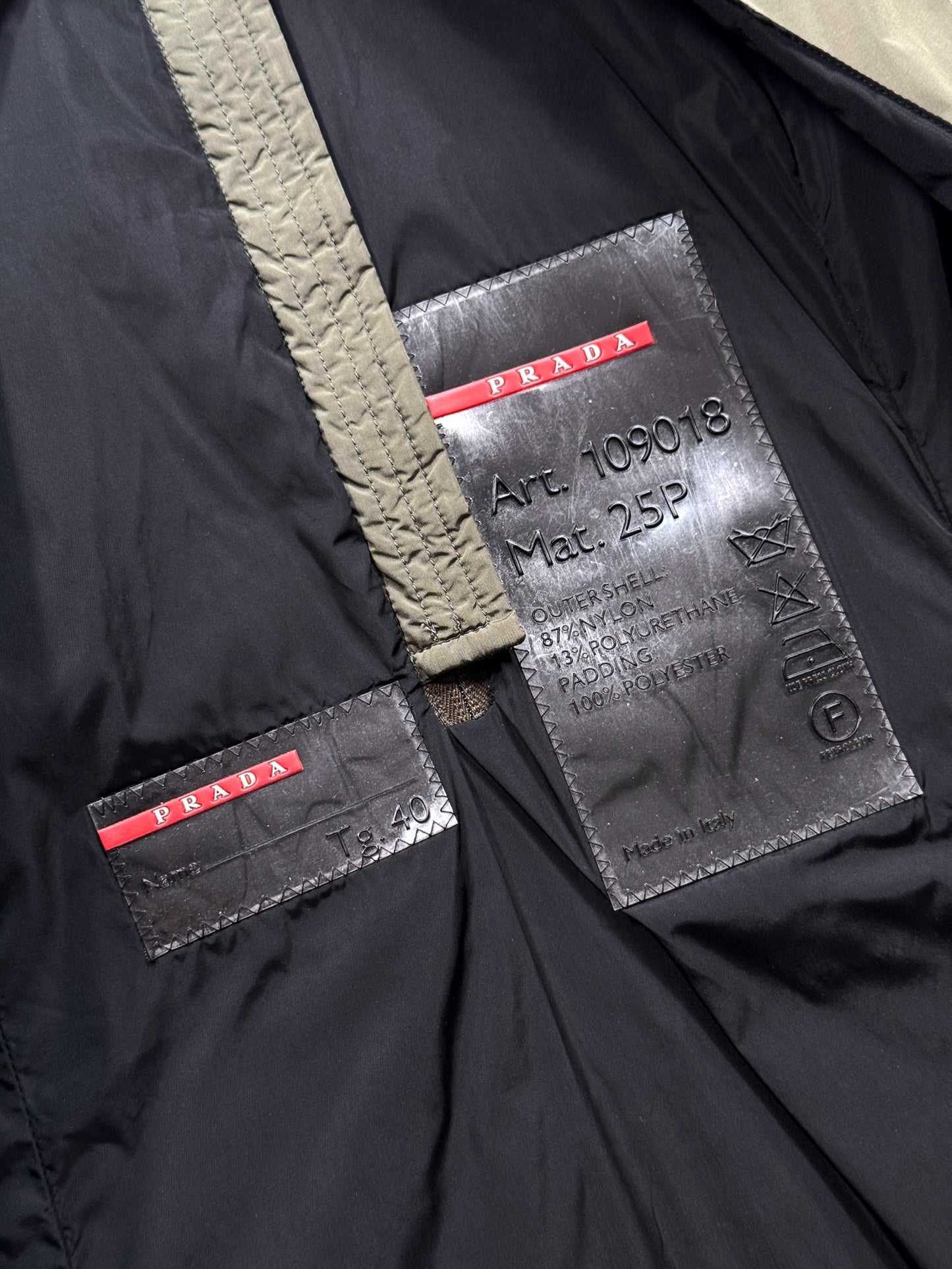 AW99’ Prada Sport Khaki Hooded Pullover Dress