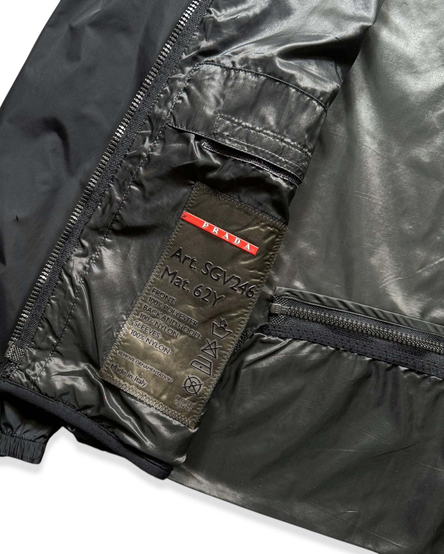 SS00’ Prada Sport Semi-Transparent Back Heavy Duty Mesh Jacket