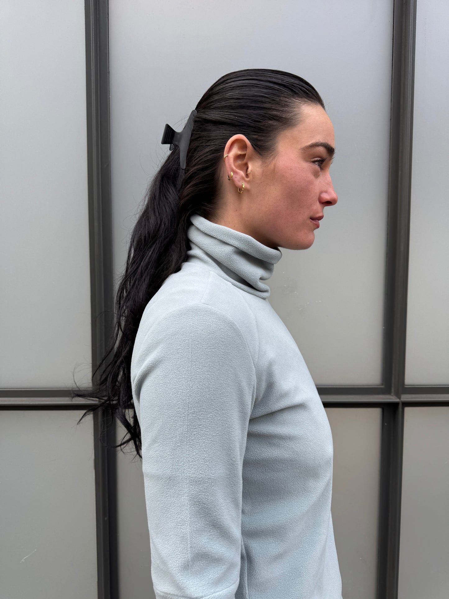 SS99’ Prada Sport Duck Egg Baby Blue/Grey Roll Neck Fleece