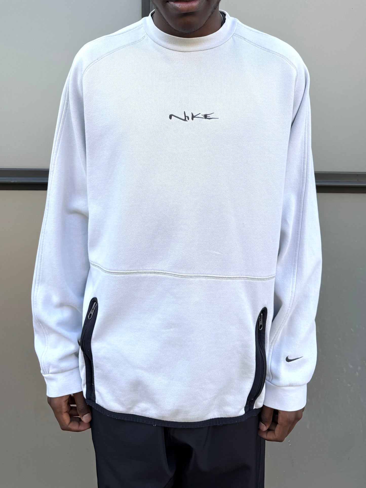 Early 2000’s Nike Spellout Stash Pocket Crewneck