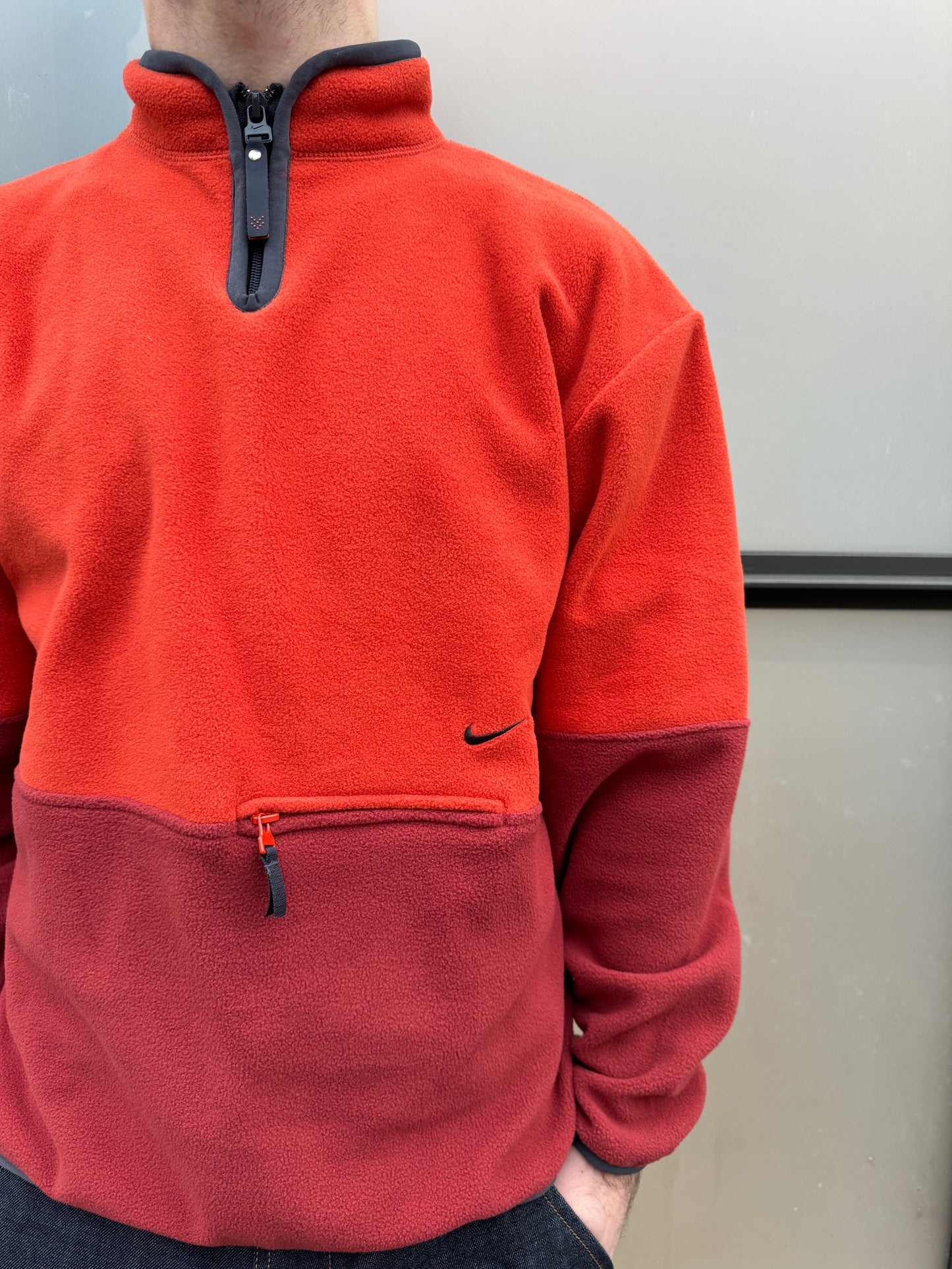 Early 2000’s Nike Split Panel Stash Pocket Fleece