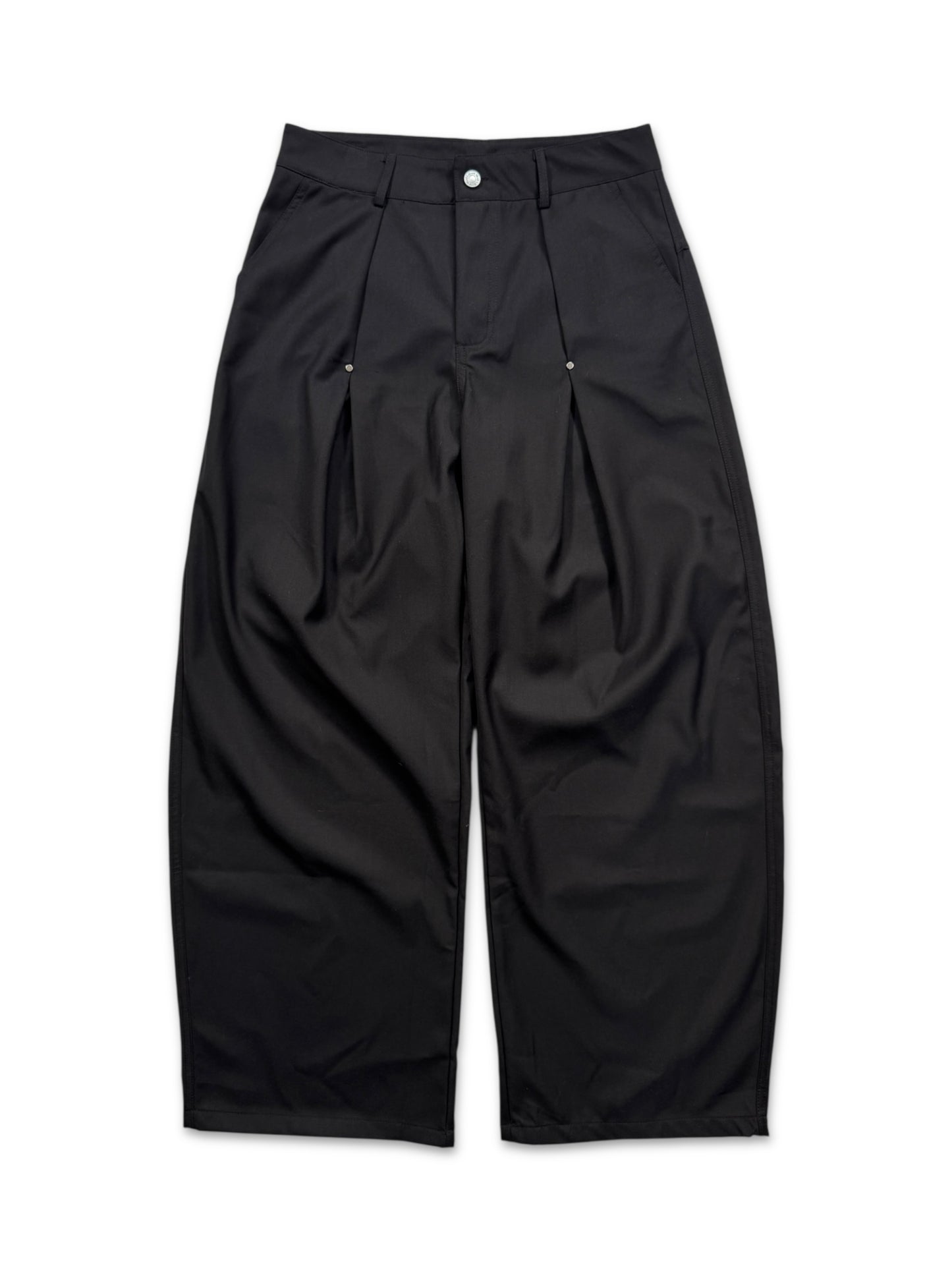 Unbranded Jet Black Pleated Pant