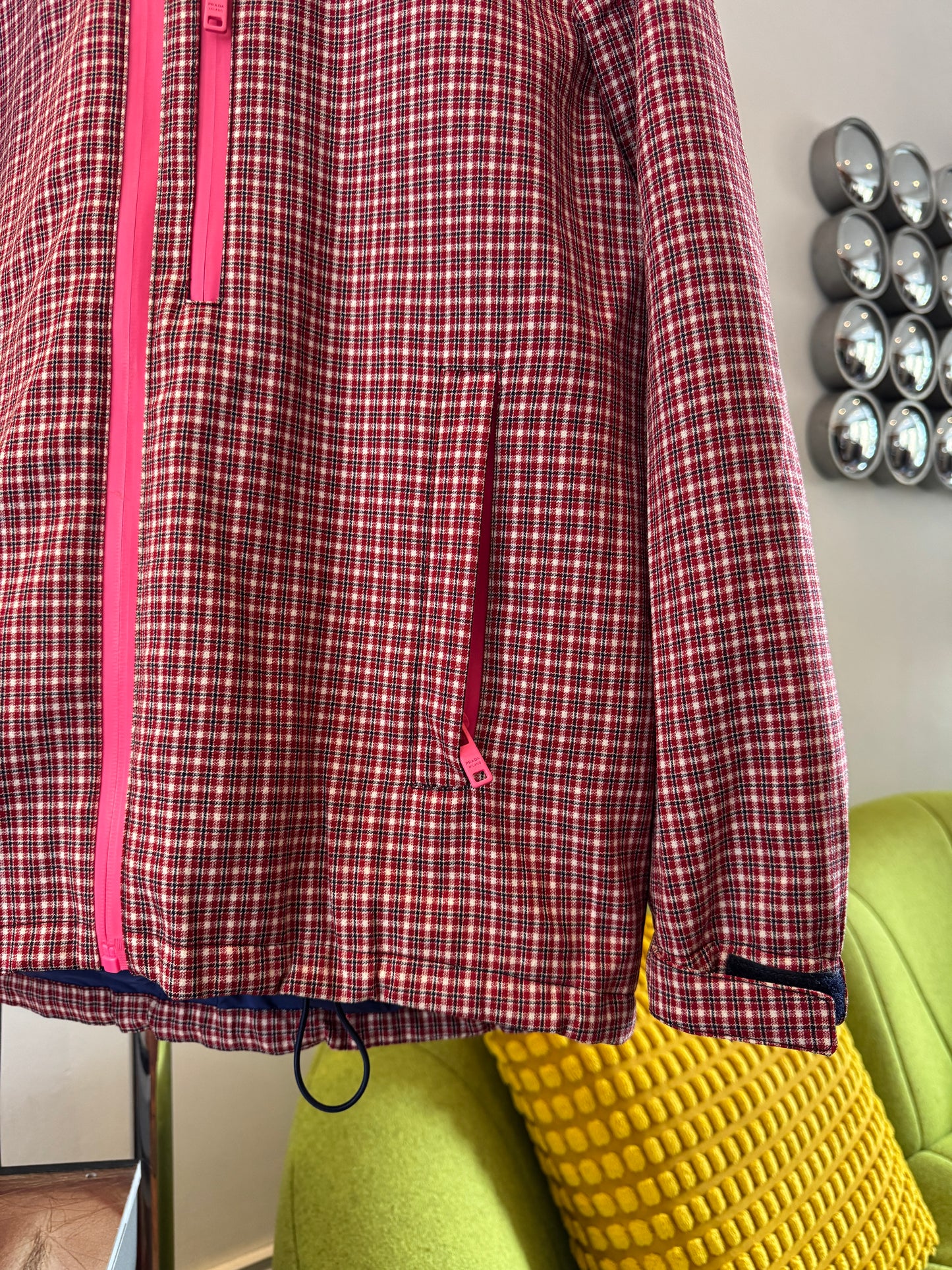 SS17’ Prada Main Line Knitted Plaid Jacket