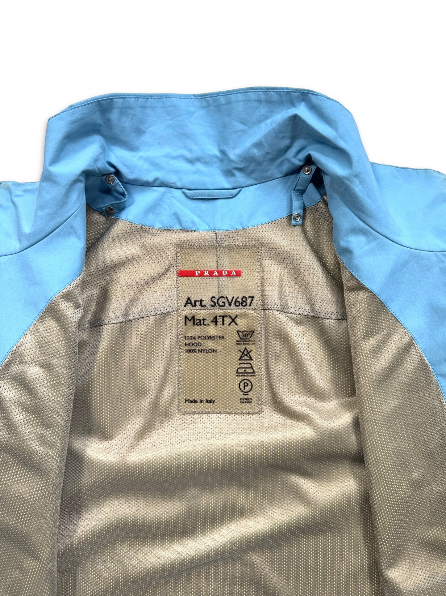 SS00’ Prada Sport Gore-Tex Sky Blue Jacket