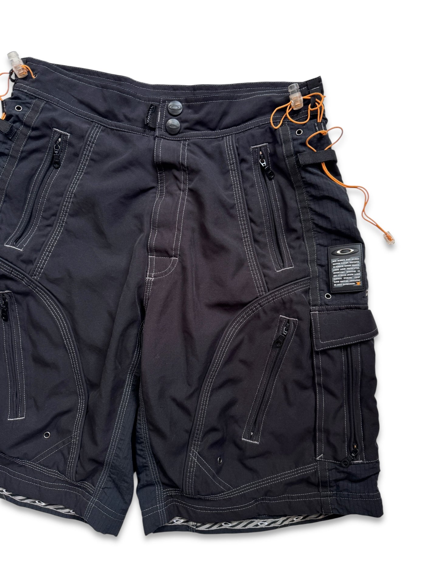 Early 2000’s Oakley Jet Black Technical Ventilated Shorts