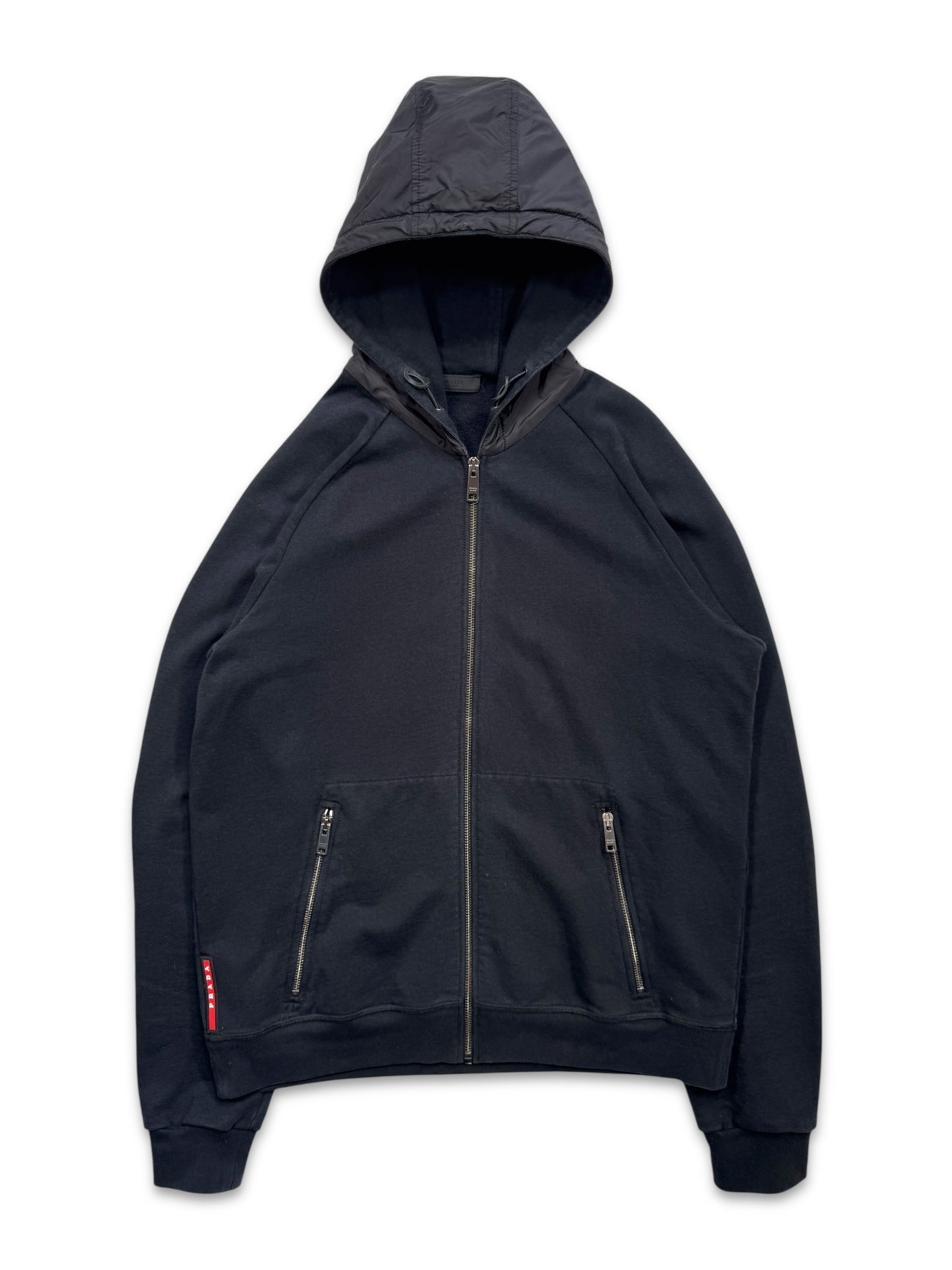 Prada Linea Rossa Midnight Navy Zipped Hoodie