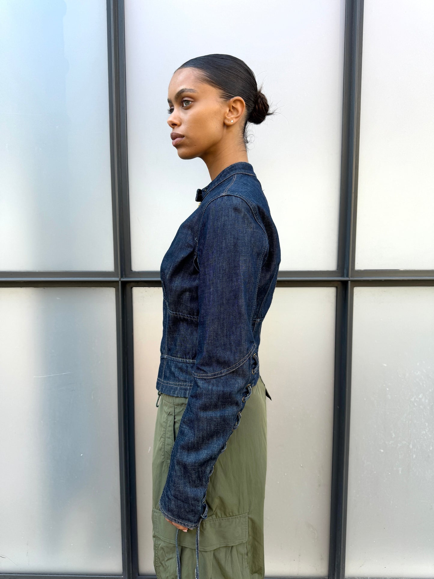 SS03’ Prada Sport Cropped Lace Denim Jacket