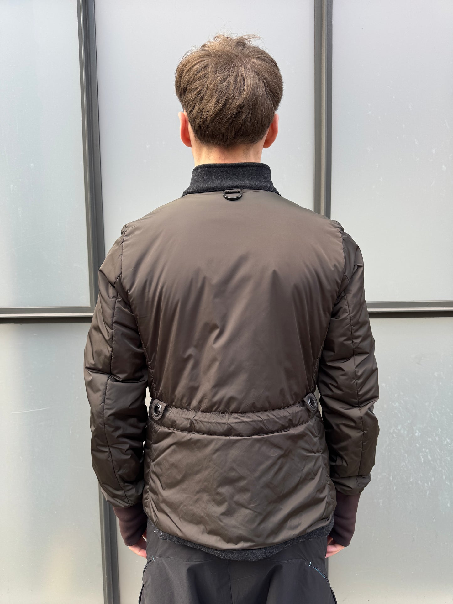 Early 2000’s Prada Deep Brown Asymmetrical Zip ‘Inside Out’ Jacket