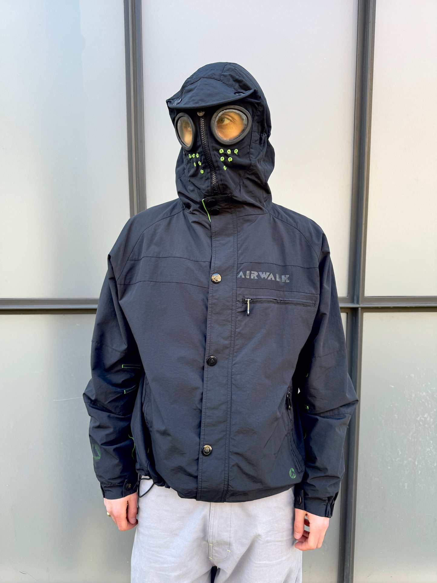 Early 2000’s Airwalk Jet Black Goggle Jacket