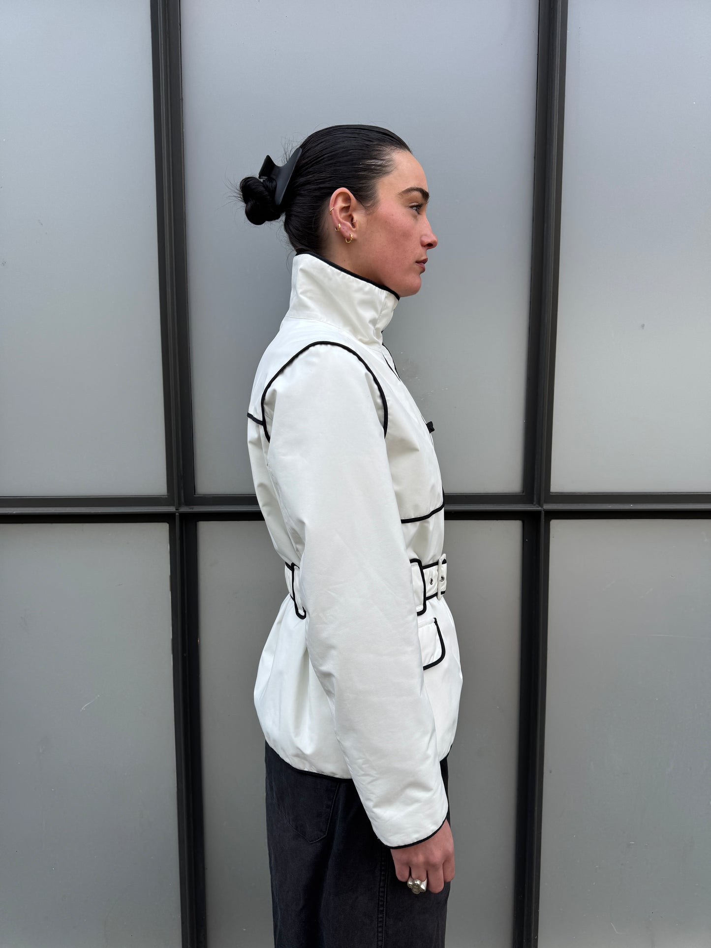AW03’ Prada Linea Rossa Gore-Tex Tromp L’oeil Trench Coat