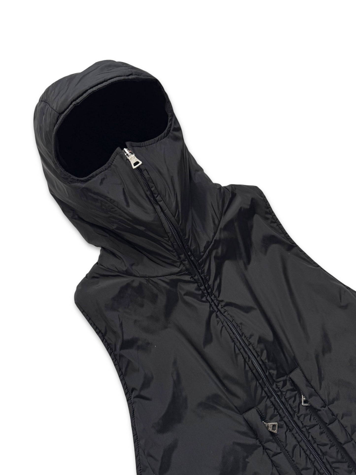 AW99’ Prada Sport Jet Black 3M Padded Balaclava Vest