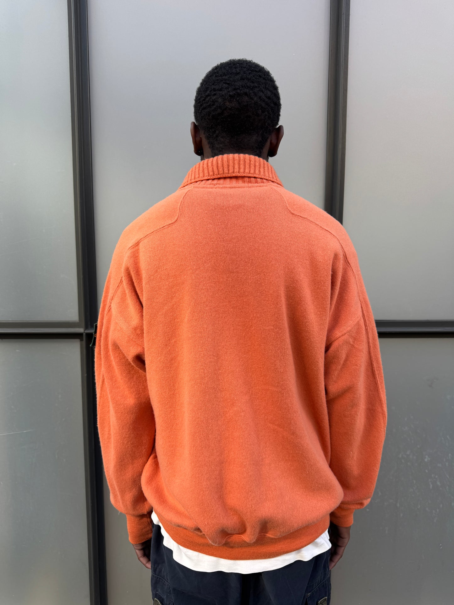 1990’s Stone Island Salmon Orange 1/4 Zip Fleece