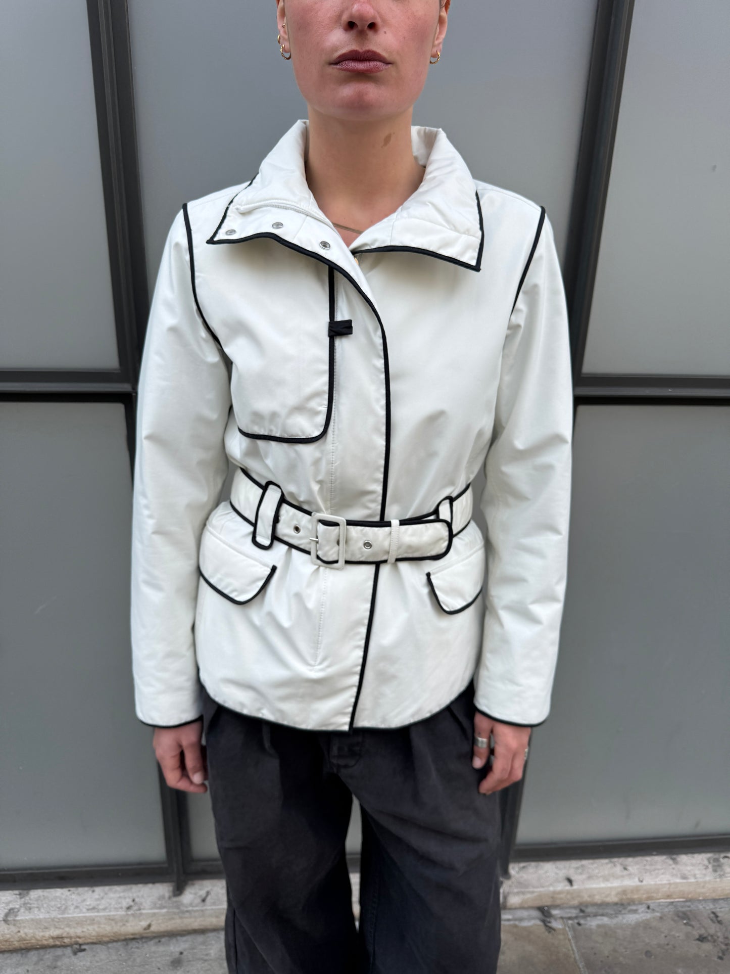 AW03’ Prada Linea Rossa Gore-Tex Tromp L’oeil Trench Coat