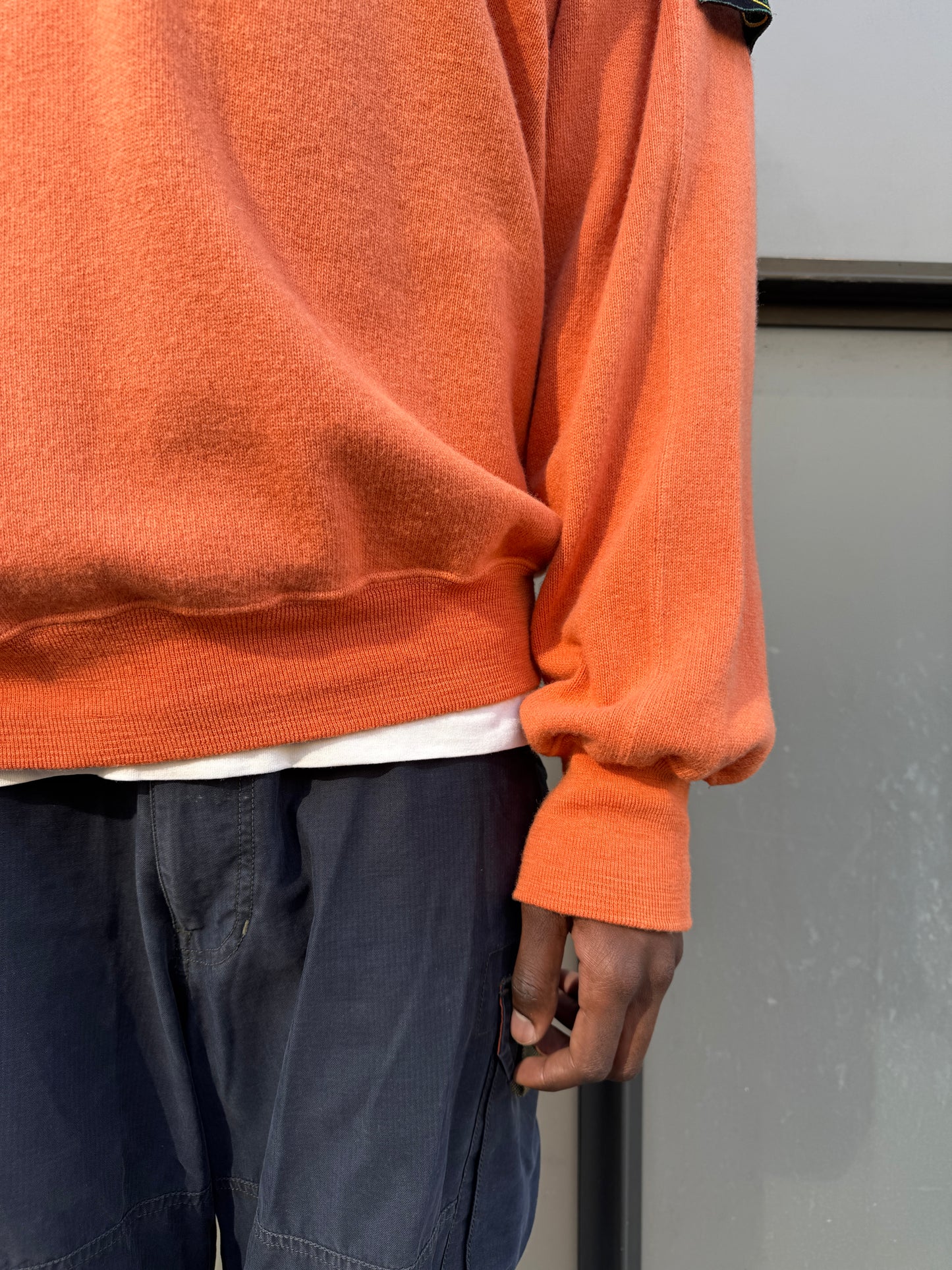 1990’s Stone Island Salmon Orange 1/4 Zip Fleece