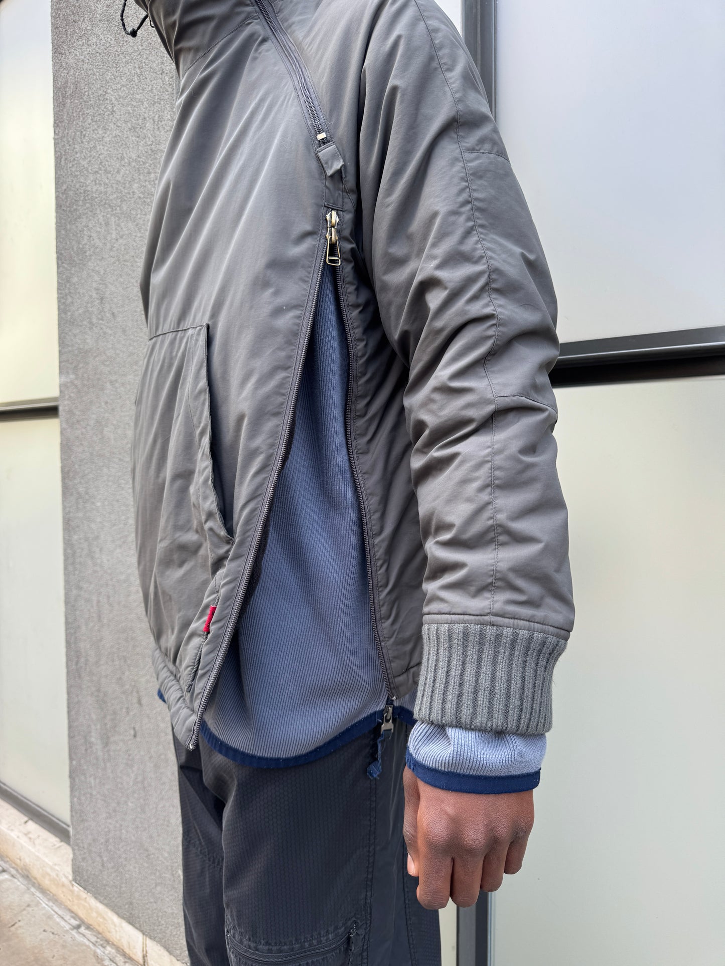 Early 2000’s Schott Expandable Balaclava Hood Padded Pullover Jacket