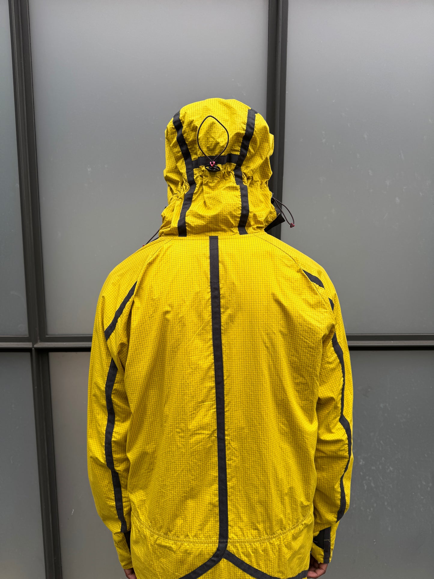 Klattermusen Bright Yellow Rip Stop Technical Asymmetric Zip Jacket