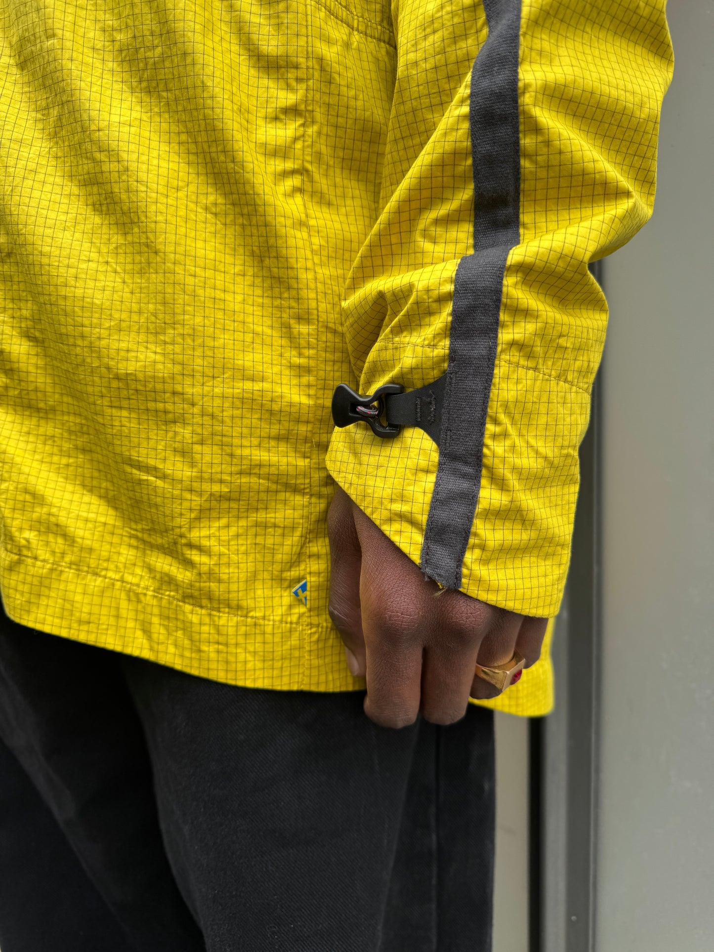 Klattermusen Bright Yellow Rip Stop Technical Asymmetric Zip Jacket