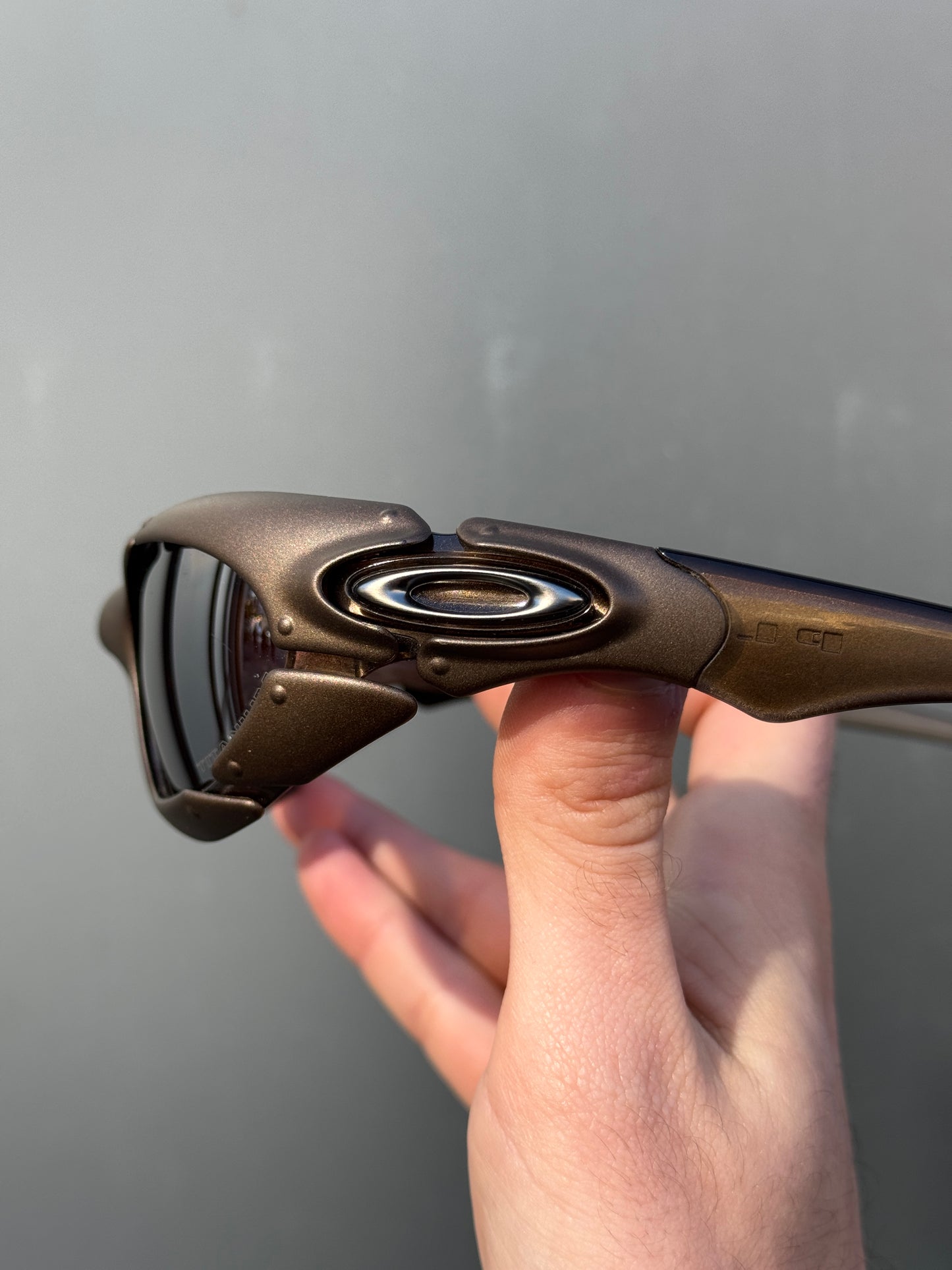 2003 Oakley Plate Bronze / Bronze Iridium Sunglasses