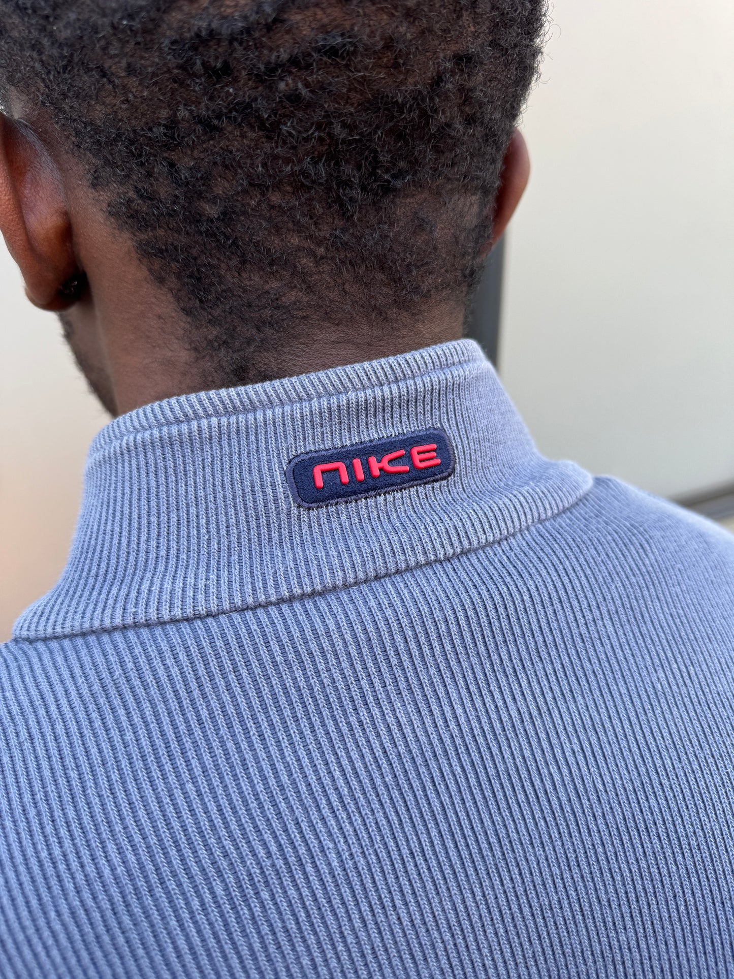 Early 2000’s Nike Ribbed Cotton 1/4 Zip Sweater