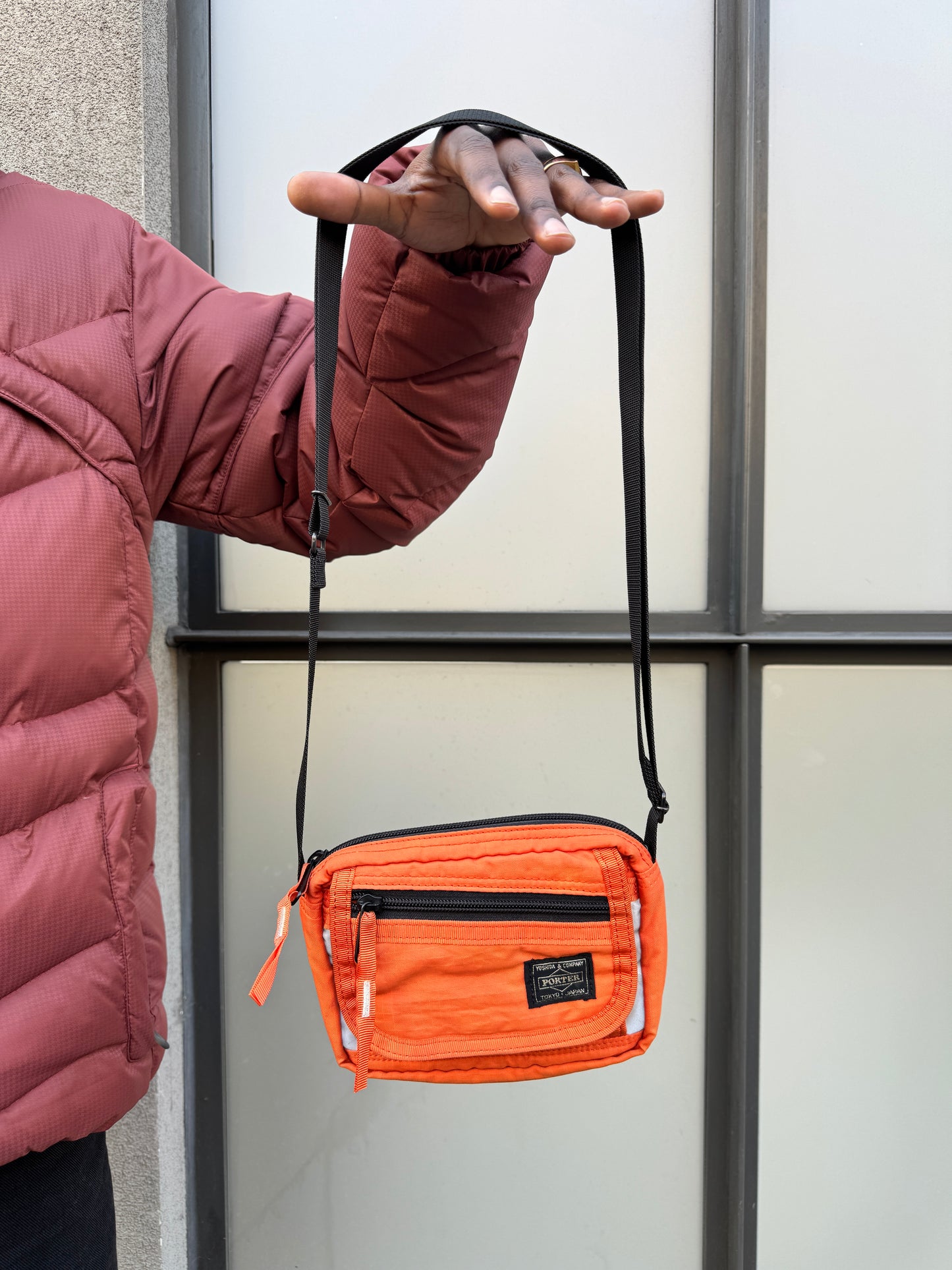 Porter Bright Orange 3M Mini Side Bag