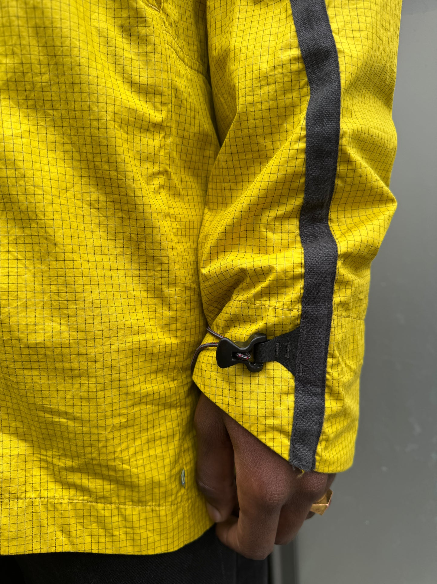 Klattermusen Bright Yellow Rip Stop Technical Asymmetric Zip Jacket