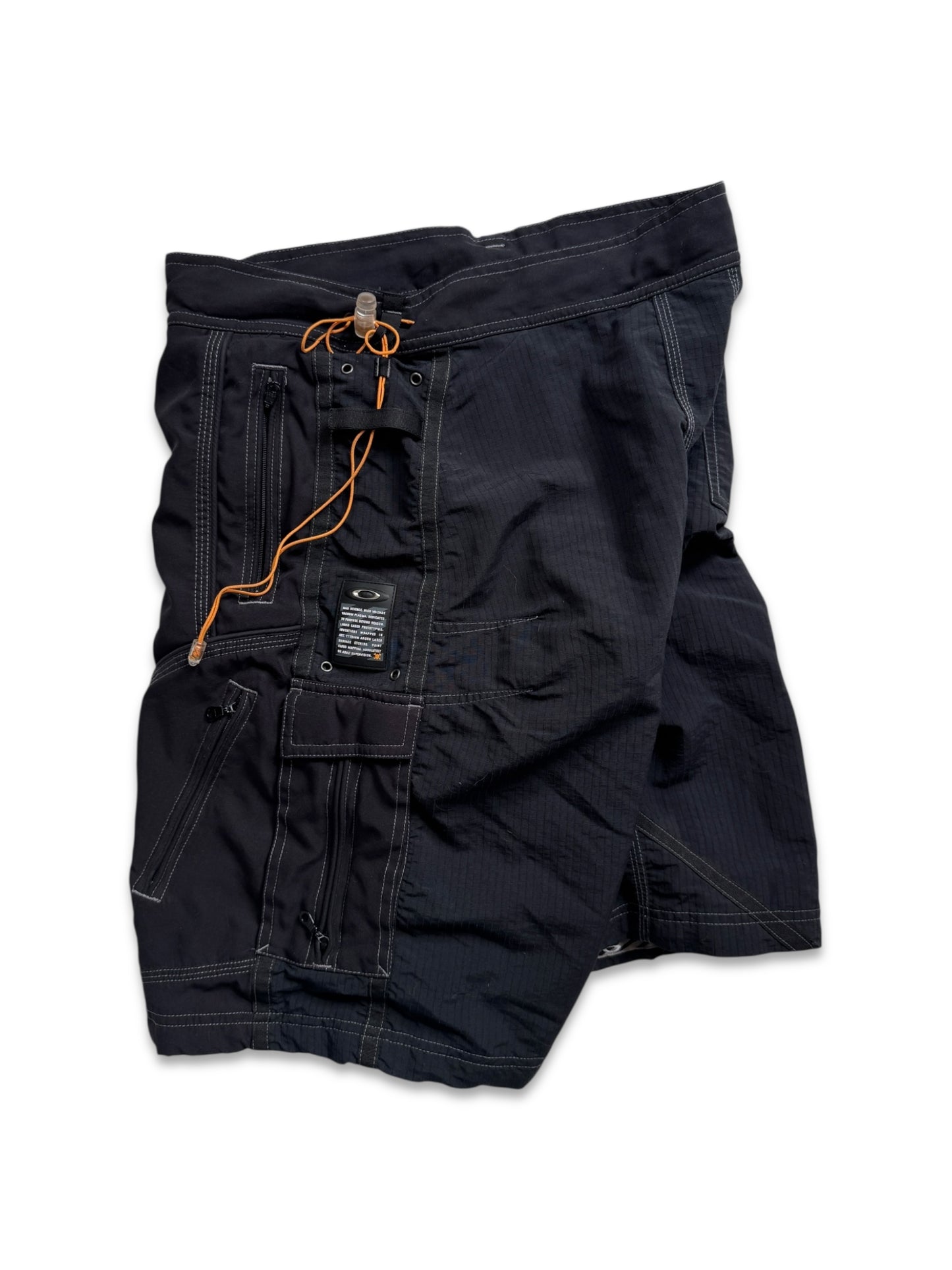 Early 2000’s Oakley Jet Black Technical Ventilated Shorts