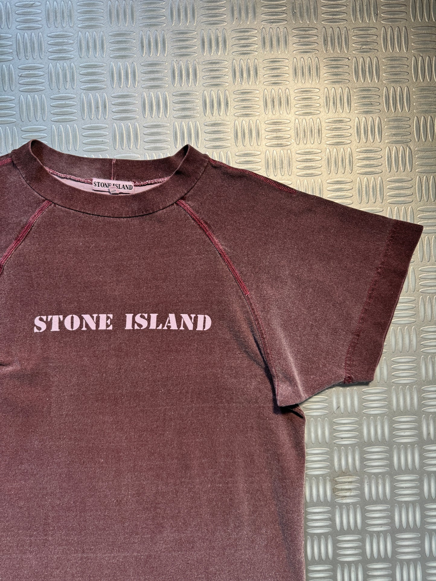 1980’s Stone Island Spellout Burgundy Tee