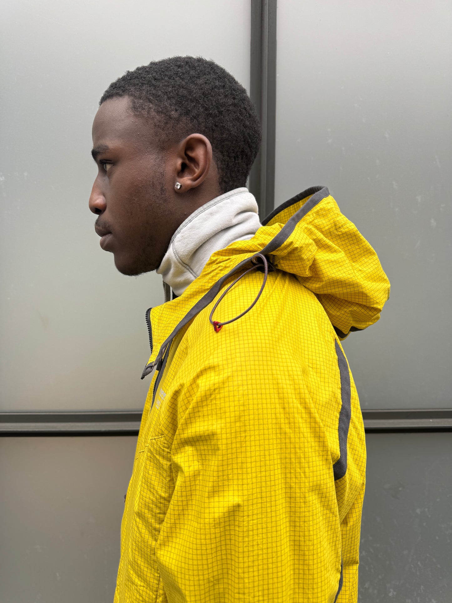Klattermusen Bright Yellow Rip Stop Technical Asymmetric Zip Jacket