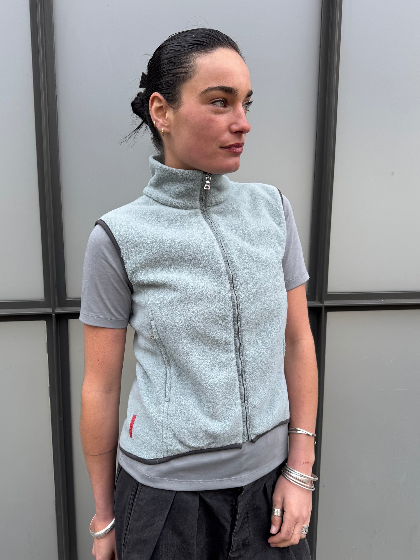 SS99’ Prada Sport Duck Egg Baby Blue/Grey Fleece Vest