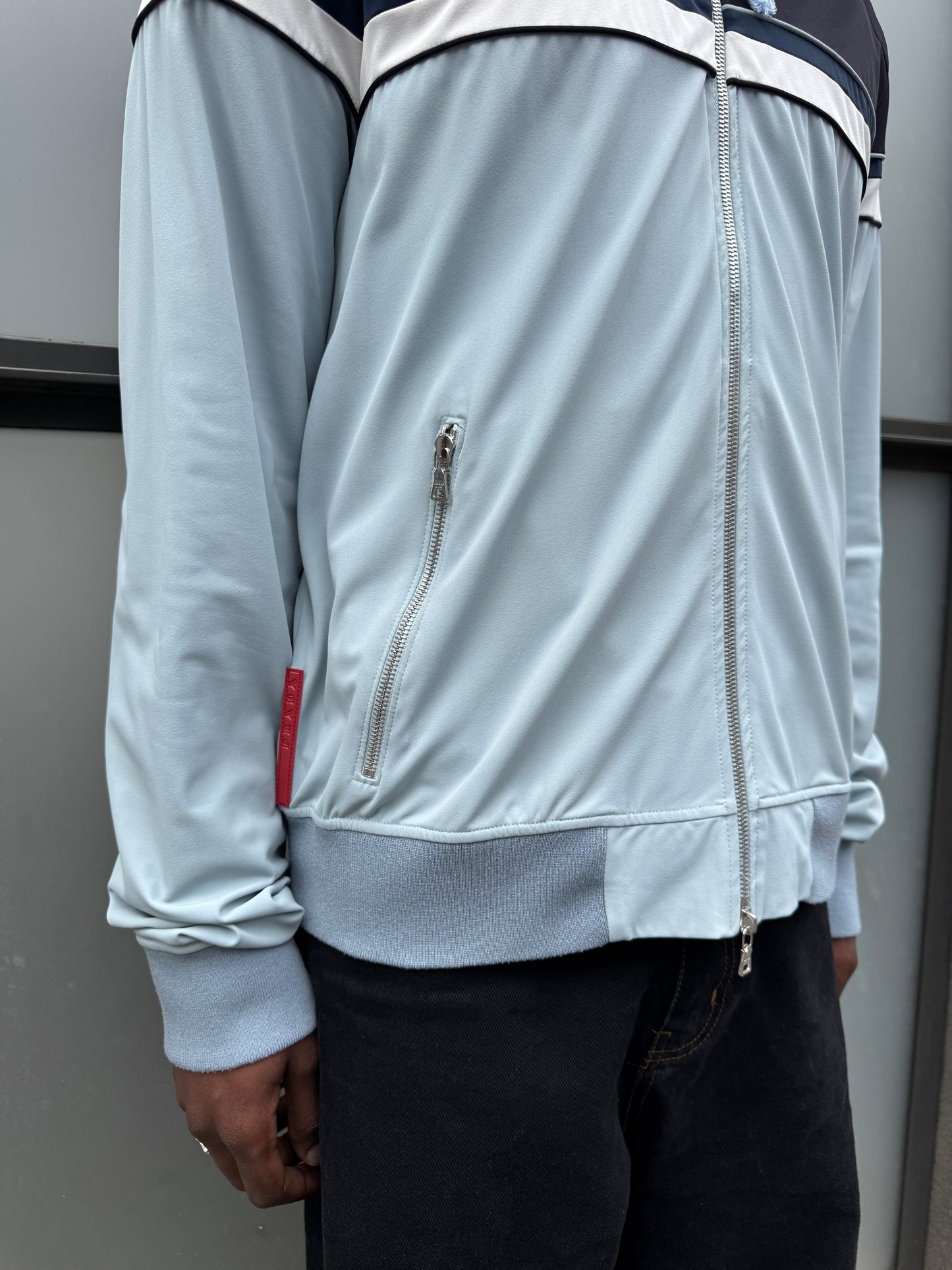Early 2000’s Prada Sport Navy/Baby Blue Track Jacket