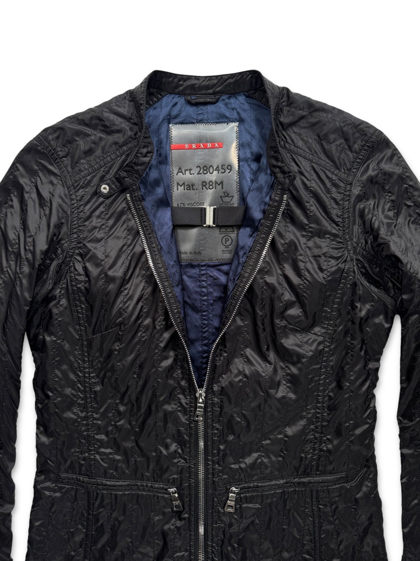 SS00’ Prada Sport Jet Black Lace Womens Jacket