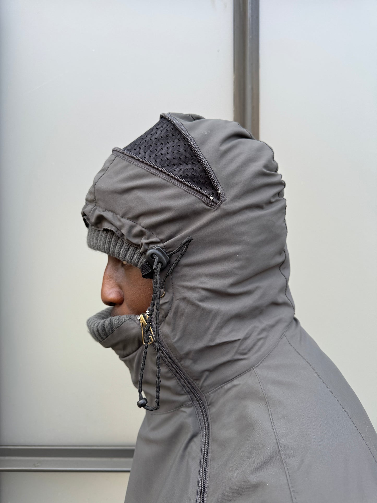 Early 2000’s Schott Expandable Balaclava Hood Padded Pullover Jacket