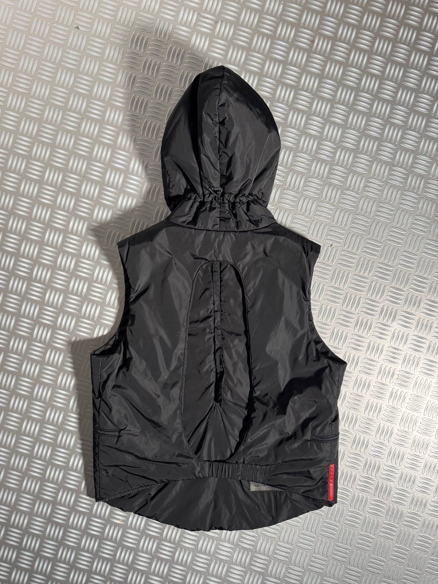 FW99' Prada Sport Packable Hooded Pullover Vest