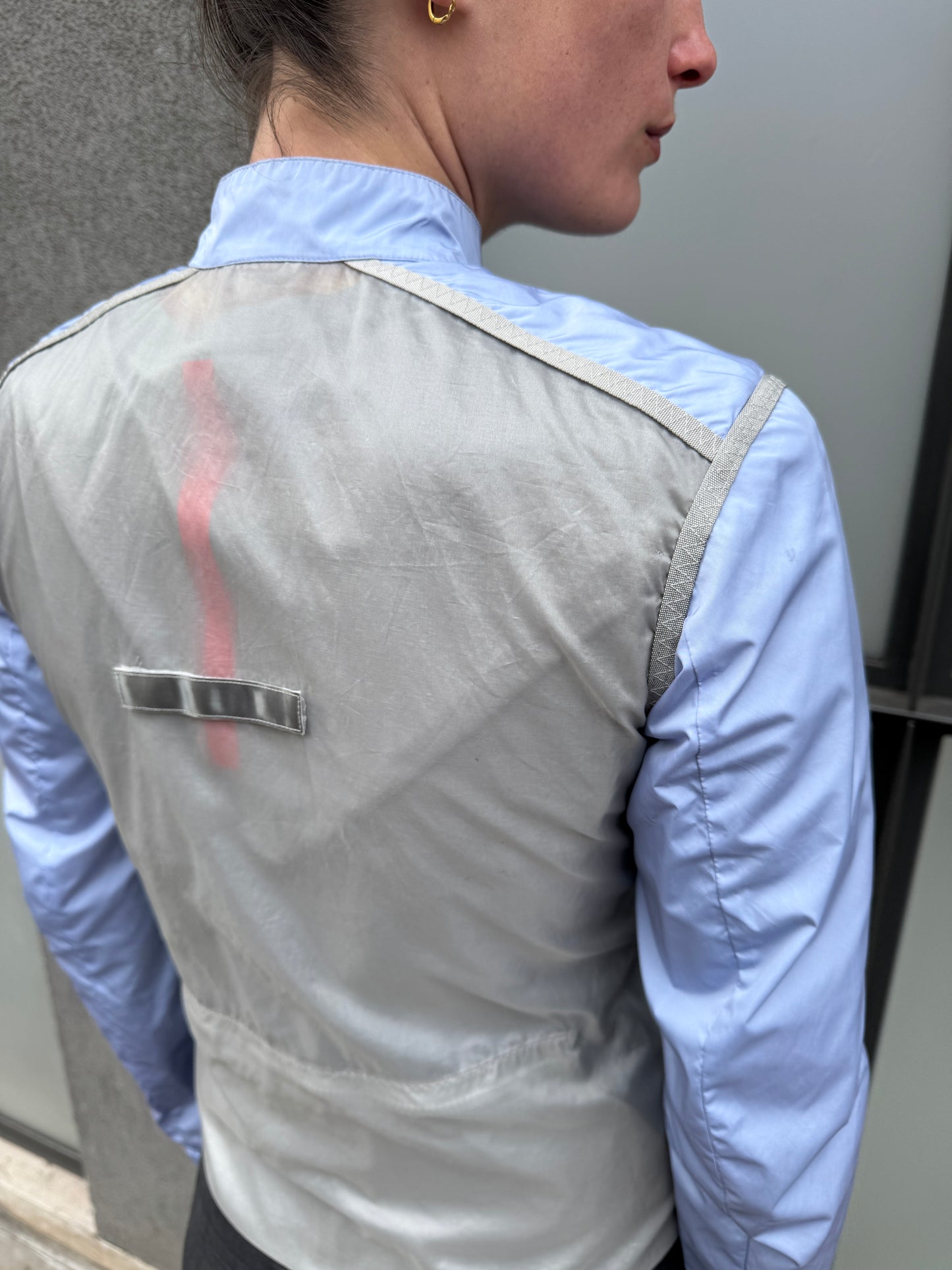 SS00’ Prada Sport Semi Transparent Back Baby Blue Jacket