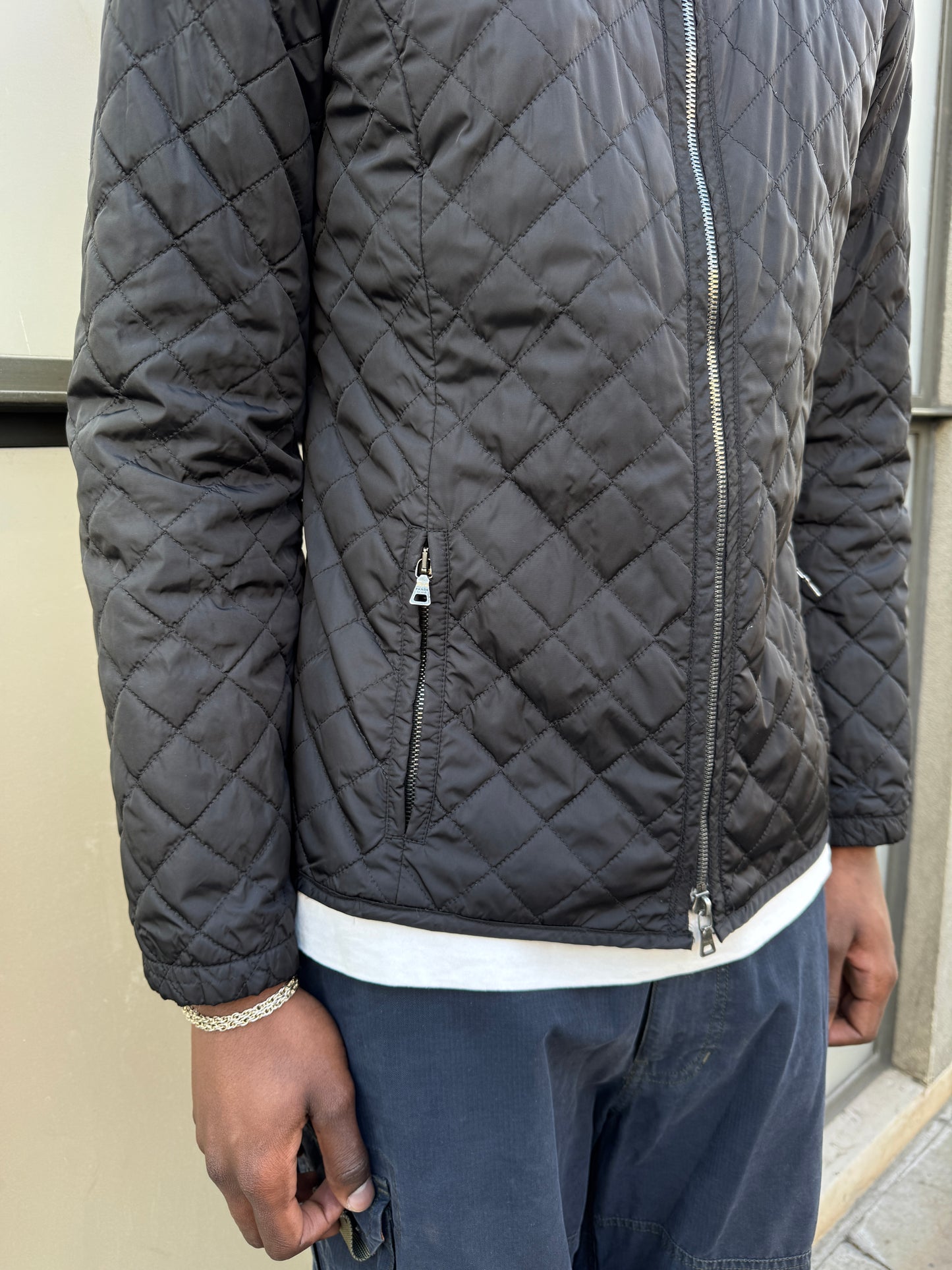 Early 2000’s Prada Jet Black Quilted Jacket